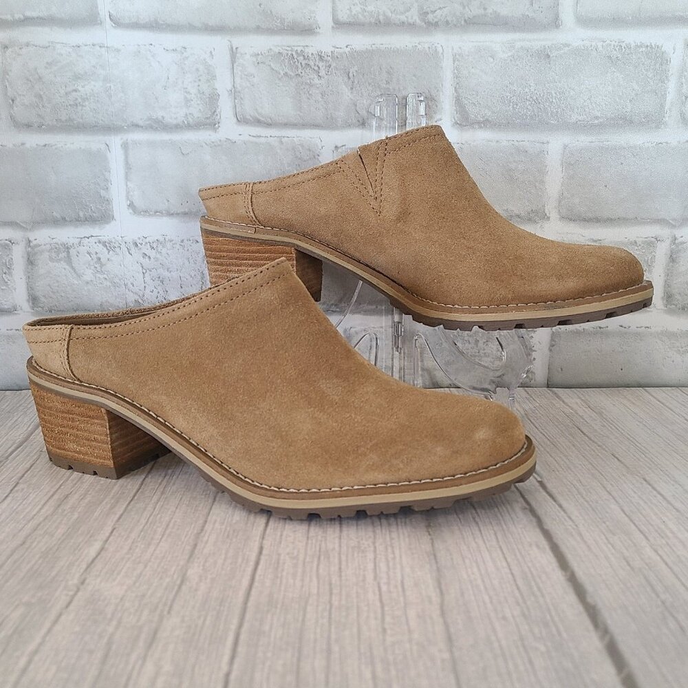 LL Bean Suede Leather Mule Clog Shoes Slip On NEW Sz 9 Boho Classic Resort